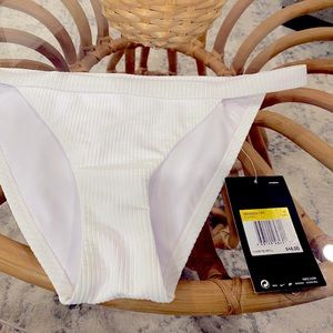 Women’s Nike White Ribbed Bikini Bottom
